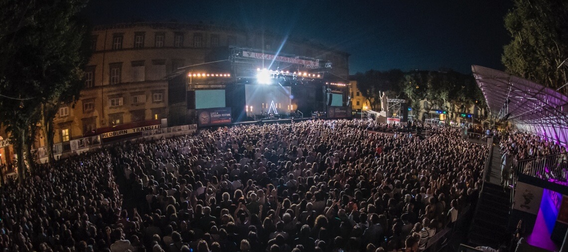 crowd of lucca summer festival