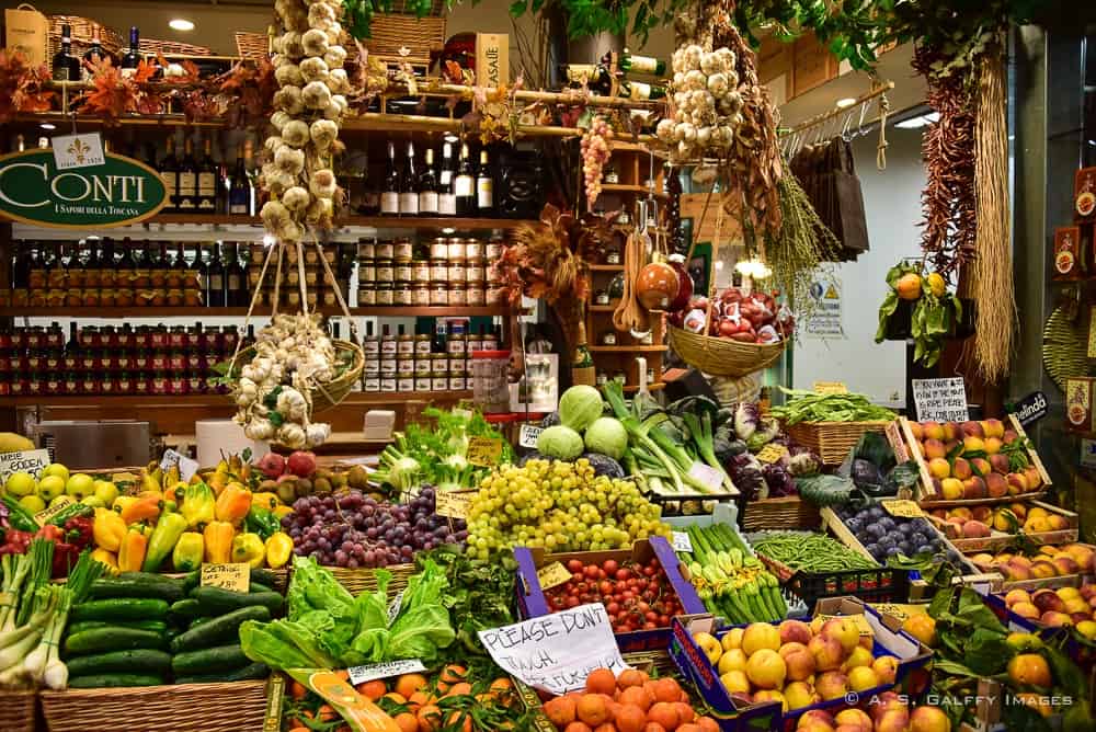 menu in mercato centrale, florence